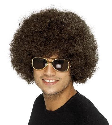 Peluca Afro Castaña Estilo Funky Pelucas Afro Smiffys